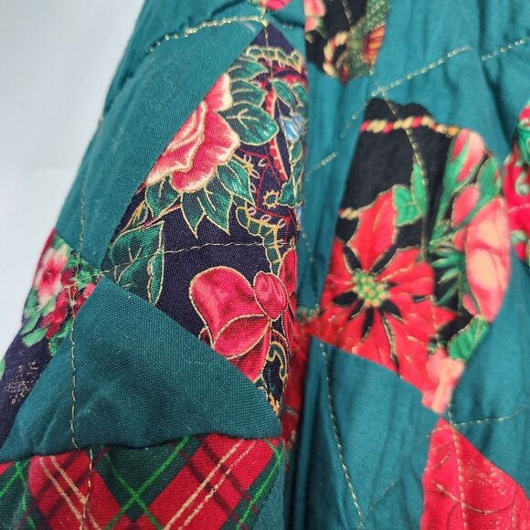 VTG Quilt Coat Holiday Event Piece Art To Wear Festive Chunky Christmas‎ Chore - Picture 9 of 16